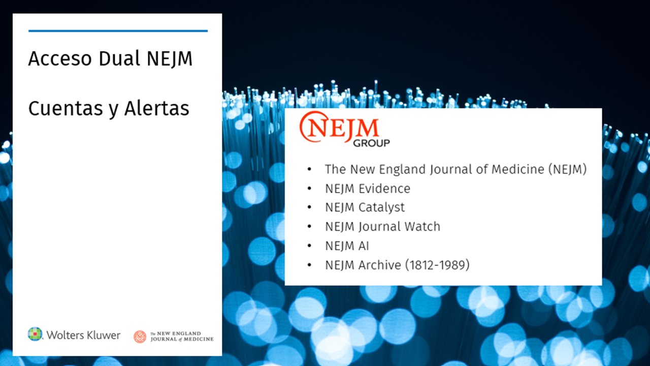 Configuración de alerta para la revista NEJM